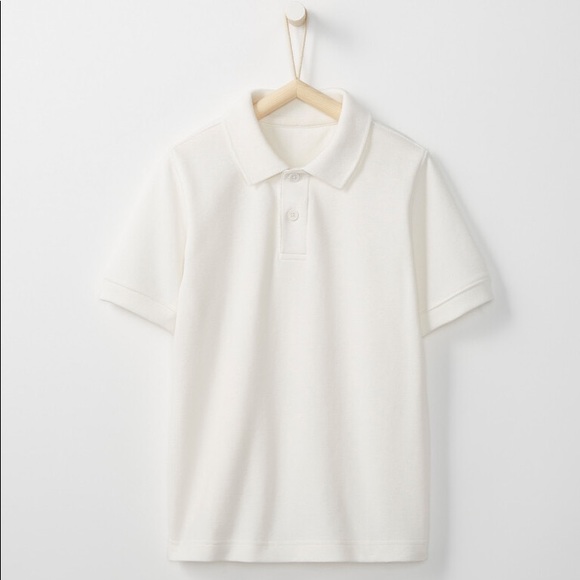 NWT Hanna Andersson Kids Basic Cotton Polo White size US 12 - Picture 1 of 6